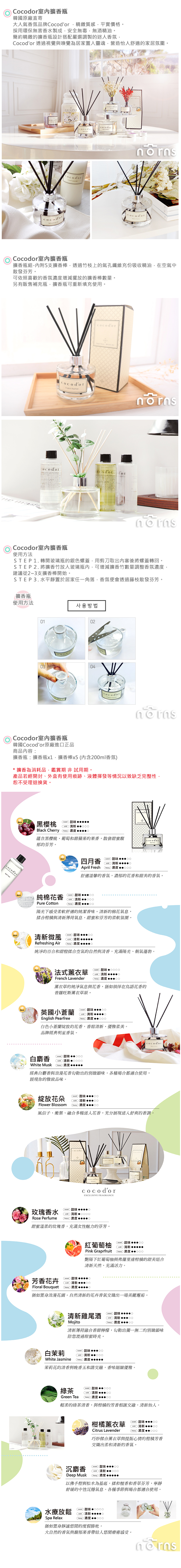 【Cocodor補充瓶】Norns 韓國進口正品 200ml 居家香氛 精油香水香薰 室內 Cocod